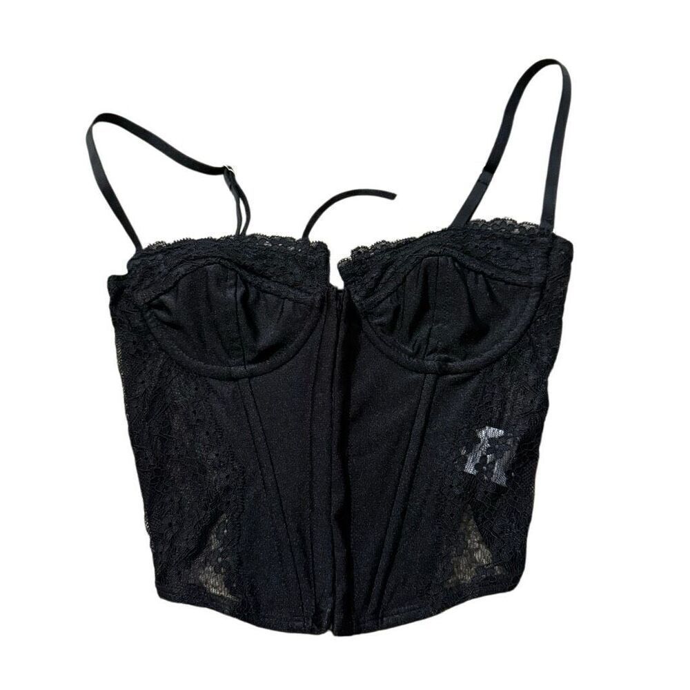 Edikted black lace corset top size XS